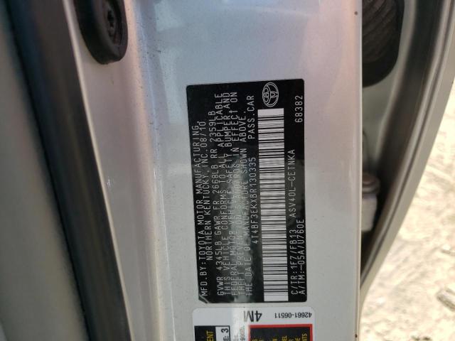 Photo 10 from auction – 2011 TOYOTA CAMRY BASE with VIN 4T4BF3EKXBR130335