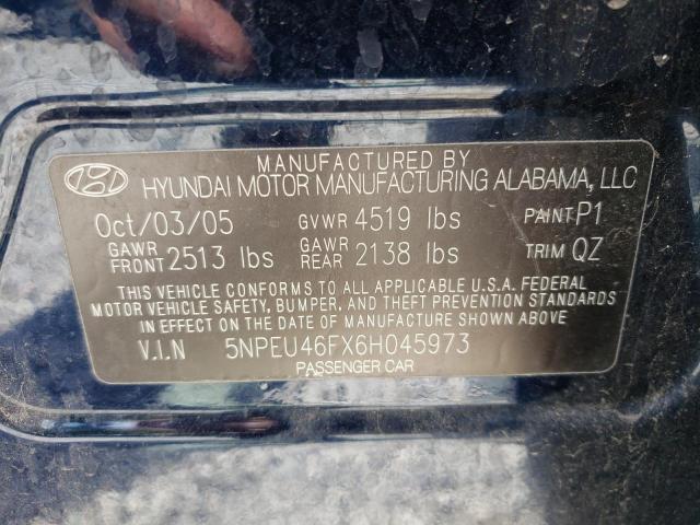 Photo 10 from auction – 2006 HYUNDAI SONATA GLS with VIN 5NPEU46FX6H045973