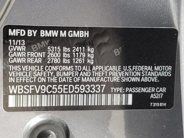 Photo 10 from auction – 2014 BMW M5 with VIN WBSFV9C55ED593337