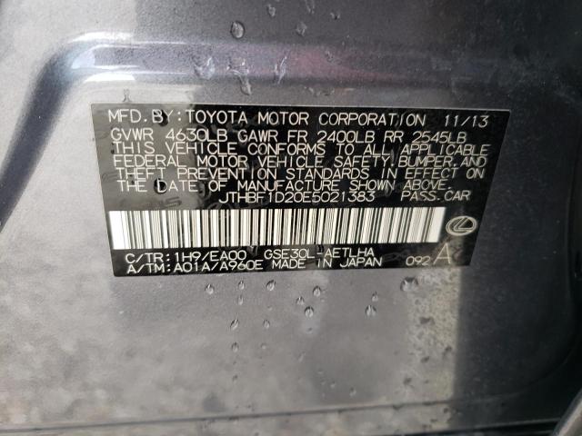 Photo 10 from auction – 2014 LEXUS IS 250 with VIN JTHBF1D20E5021383