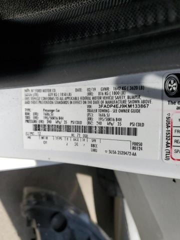 Photo 10 from auction – 2019 FORD FIESTA SE with VIN 3FADP4EJ9KM133867