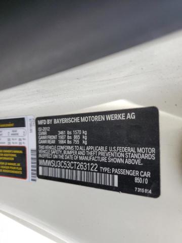 Photo 10 from auction – 2012 MINI COOPER with VIN WMWSU3C53CT263122