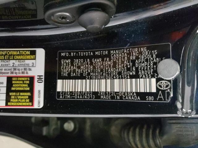 Photo 10 from auction – 2016 TOYOTA COROLLA L with VIN 2T1BURHE0GC491154