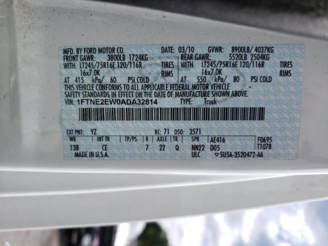 Photo 10 from auction – 2010 FORD ECONOLINE with VIN 1FTNE2EW0ADA32814