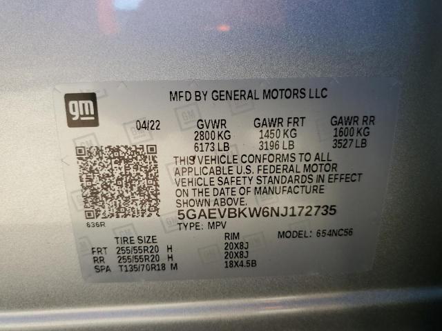 Photo 10 from auction – 2022 BUICK ENCLAVE PR with VIN 5GAEVBKW6NJ172735