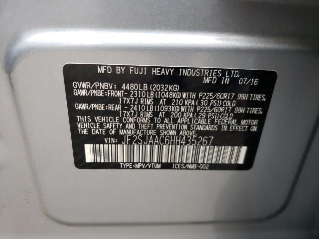 Photo 10 from auction – 2017 SUBARU FORESTER 2 with VIN JF2SJAAC6HH435267