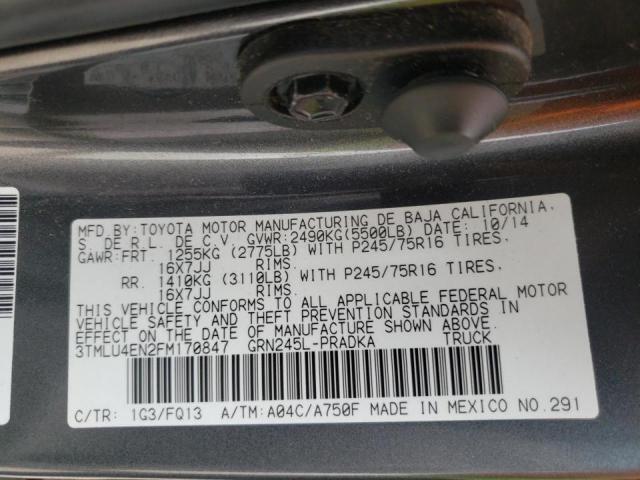 Photo 10 from auction – 2015 TOYOTA TACOMA DOU with VIN 3TMLU4EN2FM170847