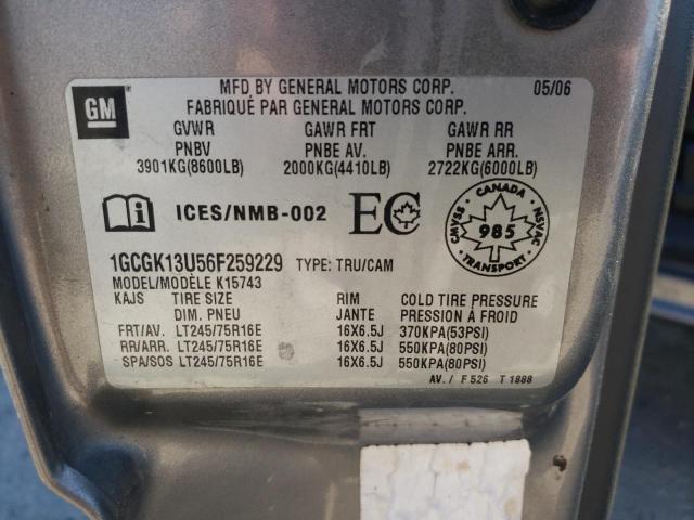 Photo 10 from auction – 2006 CHEVROLET SILVERADO with VIN 1GCGK13U56F259229