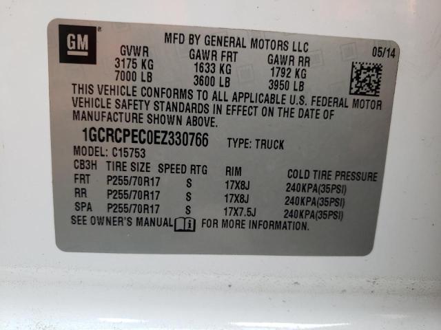 Foto 10 de la subasta – 2014 CHEVROLET SILVERADO con VIN 1GCRCPEC0EZ330766