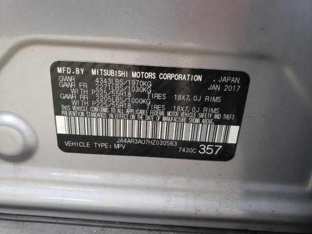 Photo 10 from auction – 2017 MITSUBISHI OUTLANDER with VIN JA4AR3AU7HZ030563