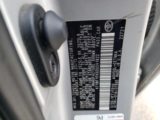 Photo 10 from auction – 2013 TOYOTA CAMRY L with VIN 4T1BF1FK6DU241822