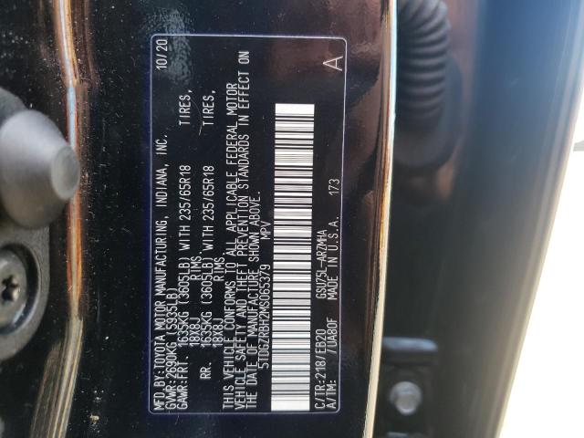 Photo 10 from auction – 2021 TOYOTA HIGHLANDER with VIN 5TDGZRBH2MS065379