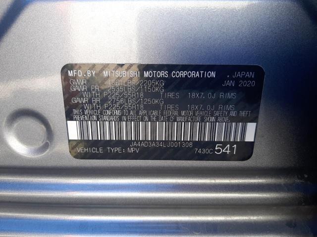 Photo 10 from auction – 2020 MITSUBISHI OUTLANDER with VIN JA4AD3A34LJ001308