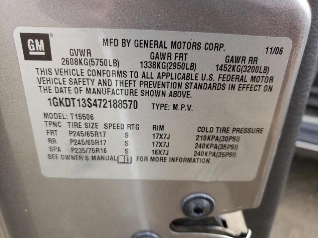 Photo 10 from auction – 2007 GMC ENVOY with VIN 1GKDT13S472188570