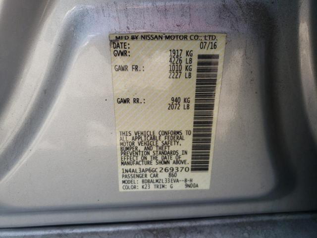 Photo 10 from auction – 2016 NISSAN ALTIMA 2.5 with VIN 1N4AL3AP6GC269370