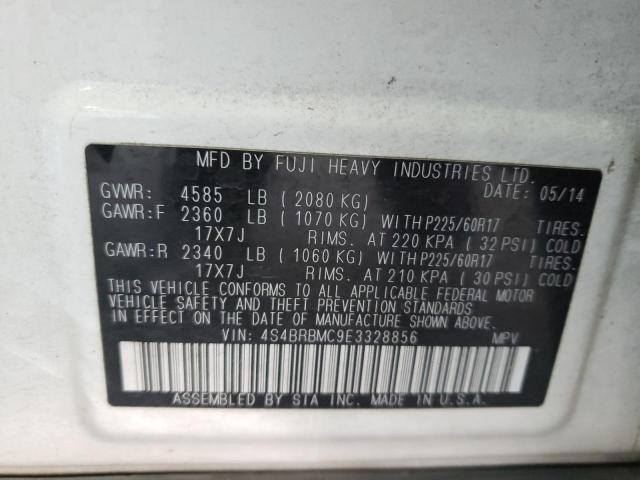 Photo 10 from auction – 2014 SUBARU OUTBACK 2. with VIN 4S4BRBMC9E3328856