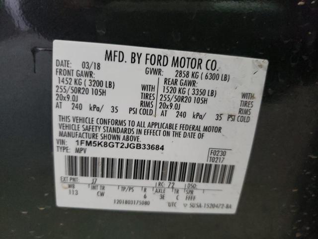 Photo 10 from auction – 2018 FORD EXPLORER S with VIN 1FM5K8GT2JGB33684