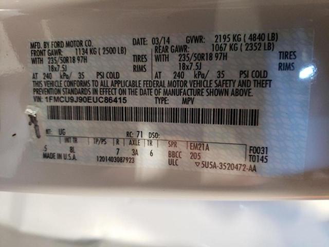 Foto 10 de la subasta – 2014 FORD ESCAPE TIT con VIN 1FMCU9J90EUC86415