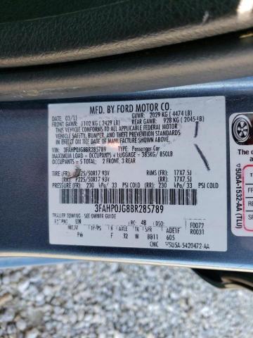 Photo 10 from auction – 2011 FORD FUSION SEL with VIN 3FAHP0JG8BR285789