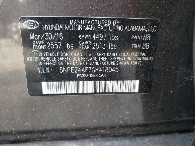 Photo 10 from auction – 2016 HYUNDAI SONATA SE with VIN 5NPE24AF7GH418045