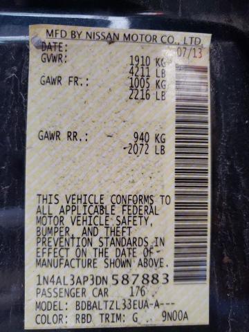 Photo 10 from auction – 2013 NISSAN ALTIMA 2.5 with VIN 1N4AL3AP3DN587883