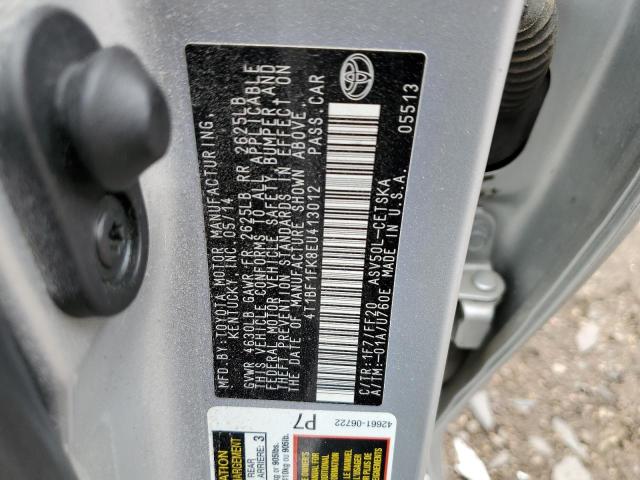 Photo 10 from auction – 2014 TOYOTA CAMRY L with VIN 4T1BF1FK8EU413012