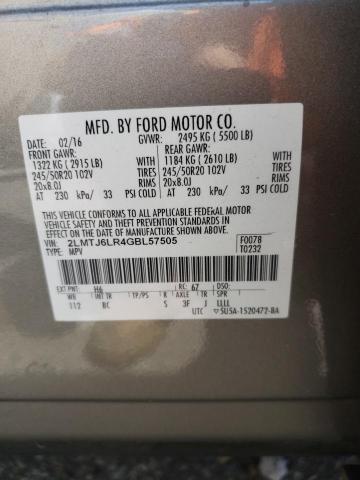 Photo 10 from auction – 2016 LINCOLN MKX RESERV with VIN 2LMTJ6LR4GBL57505