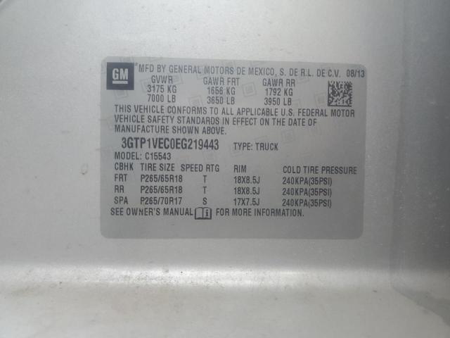 Photo 10 from auction – 2014 GMC SIERRA C15 with VIN 3GTP1VEC0EG219443