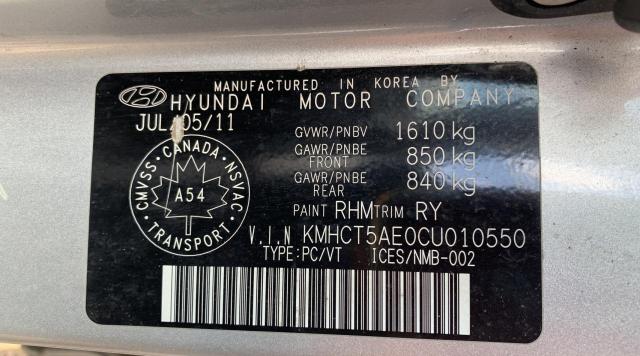 Photo 10 from auction – 2012 HYUNDAI ACCENT GLS with VIN KMHCT5AE0CU010550