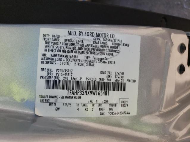 Photo 10 from auction – 2009 FORD FOCUS SES with VIN 1FAHP33NX9W165481