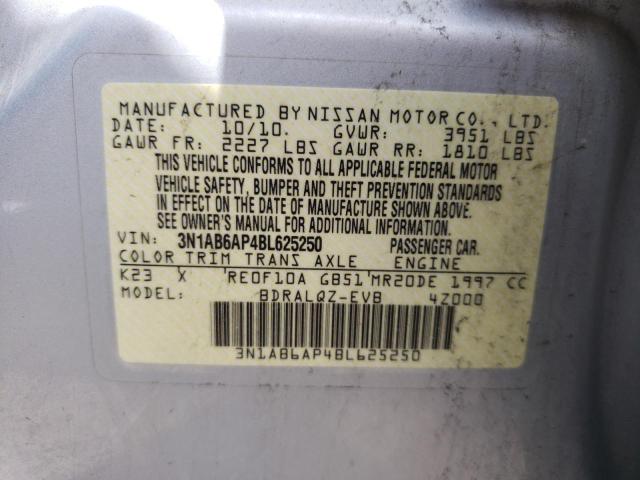 Photo 10 from auction – 2011 NISSAN SENTRA 2.0 with VIN 3N1AB6AP4BL625250