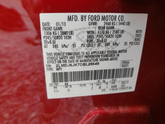 Photo 10 from auction – 2013 LINCOLN MKX with VIN 2LMDJ6JK7DBL28649