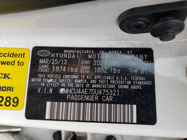 Photo 10 from auction – 2013 HYUNDAI ACCENT GLS with VIN KMHCU4AE7DU475321