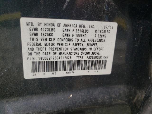 Photo 10 from auction – 2016 ACURA ILX PREMIU with VIN 19UDE2F75GA017028