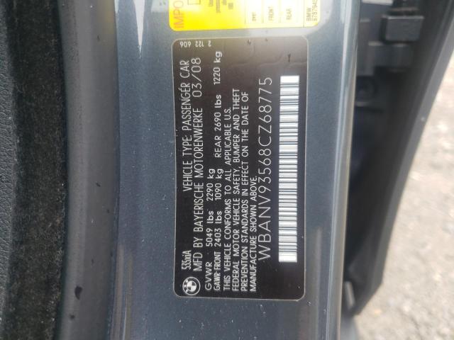 Photo 10 from auction – 2008 BMW 535 XI with VIN WBANV93568CZ68775