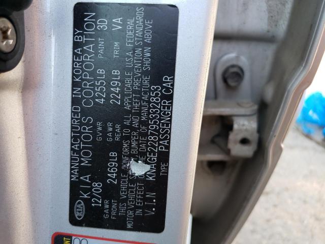 Photo 10 from auction – 2009 KIA OPTIMA LX with VIN KNAGE228795332853