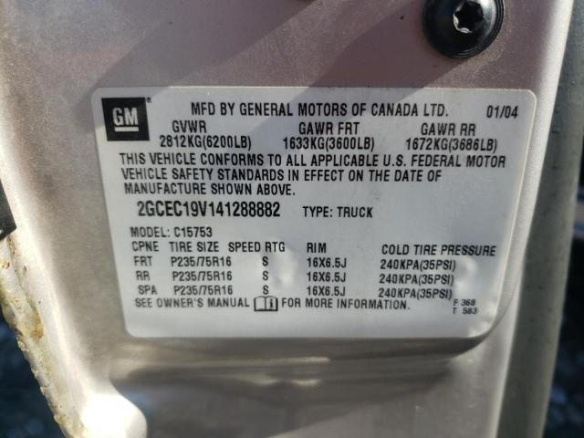 Photo 10 from auction – 2004 CHEVROLET SLVRADO SS with VIN 2GCEC19V141288882