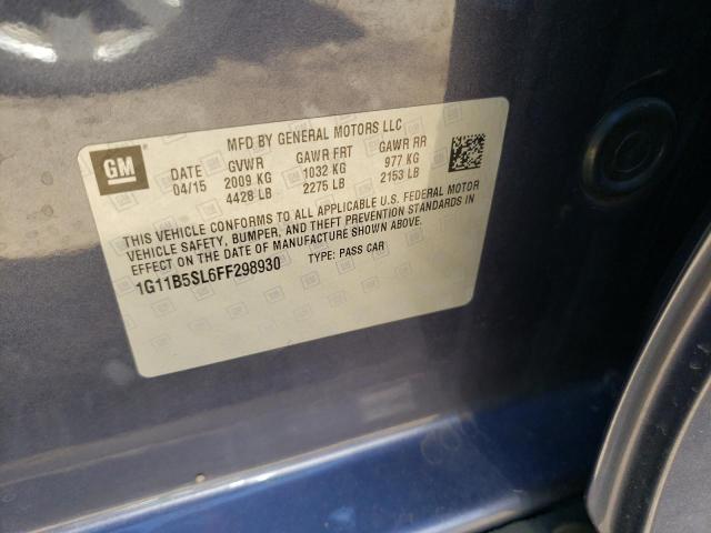 Photo 10 from auction – 2015 CHEVROLET MALIBU LS with VIN 1G11B5SL6FF298930