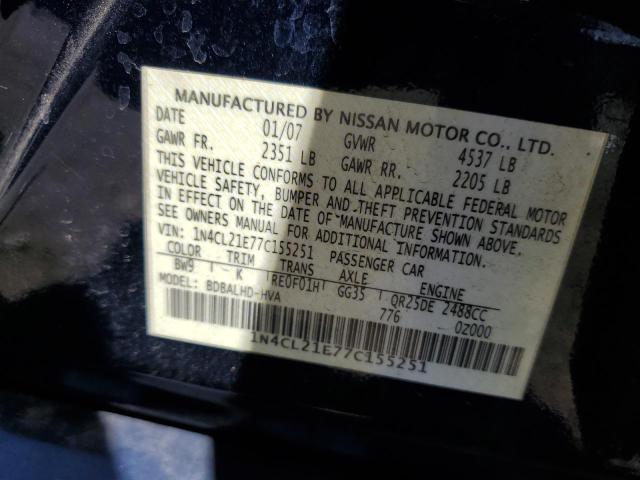 Photo 10 from auction – 2007 NISSAN ALTIMA HYB with VIN 1N4CL21E77C155251