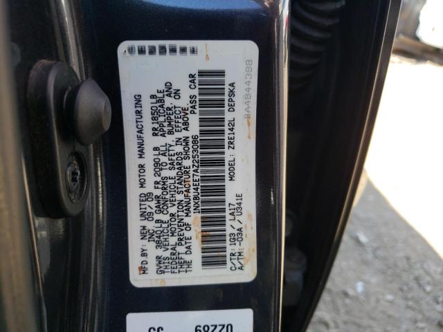 Photo 10 from auction – 2010 TOYOTA COROLLA BA with VIN 1NXBU4EE7AZ253086