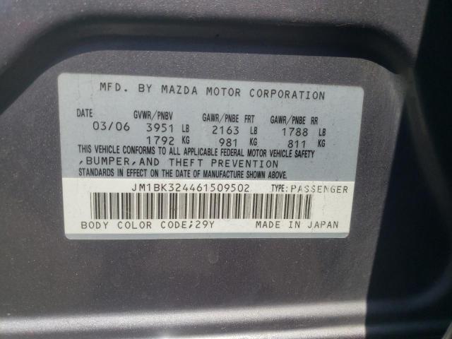 Photo 10 from auction – 2006 MAZDA 3 S with VIN JM1BK324461509502
