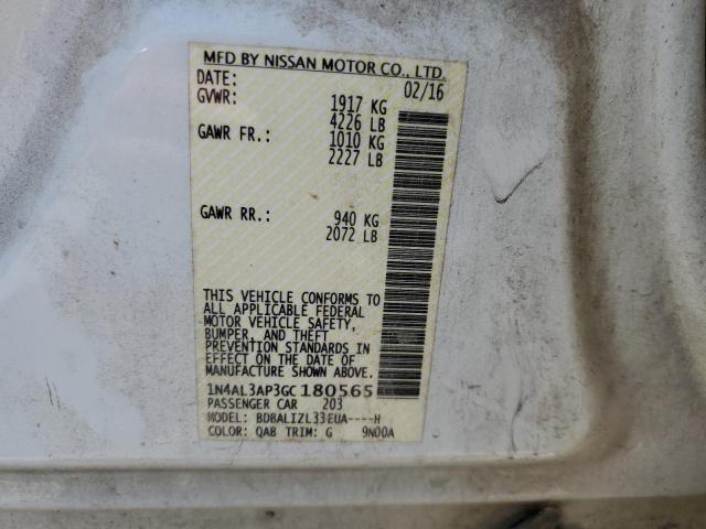 Photo 10 from auction – 2016 NISSAN ALTIMA 2.5 with VIN 1N4AL3AP3GC180565