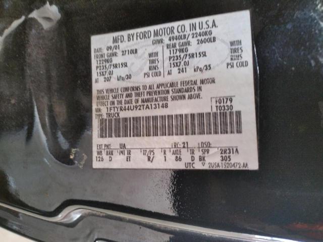 Photo 10 from auction – 2002 FORD RANGER SUP with VIN 1FTYR44U92TA13148