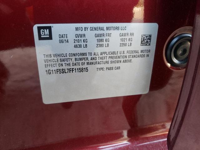 Photo 10 from auction – 2015 CHEVROLET MALIBU LTZ with VIN 1G11F5SL7FF115815