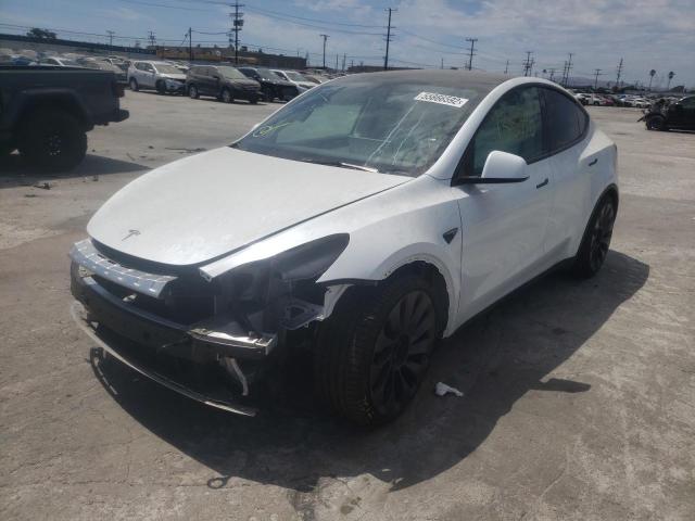 Photo 2 from auction – 2021 TESLA MODEL Y with VIN 5YJYGDEF6MF211696