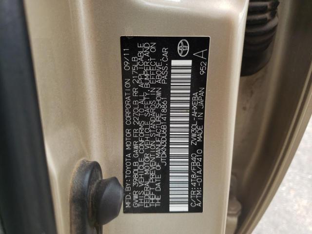 Photo 10 from auction – 2011 TOYOTA PRIUS with VIN JTDKN3DU6B1418861