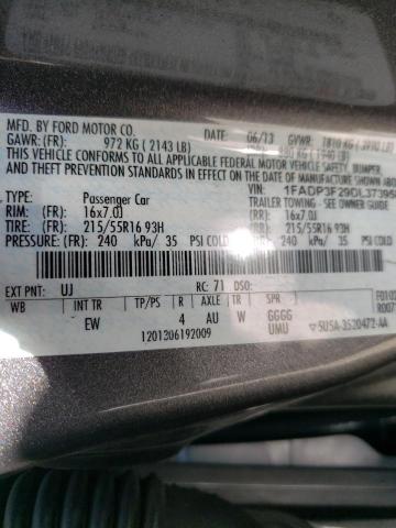 Photo 10 from auction – 2013 FORD FOCUS SE with VIN 1FADP3F29DL373958