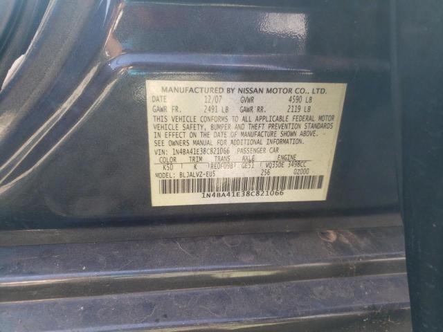Photo 10 from auction – 2008 NISSAN MAXIMA SE with VIN 1N4BA41E38C821066