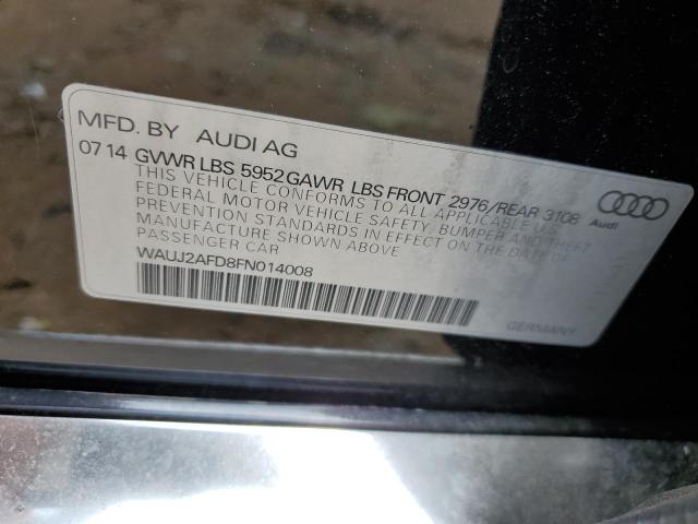 Photo 10 from auction – 2015 AUDI A8 QUATTRO with VIN WAUJ2AFD8FN014008
