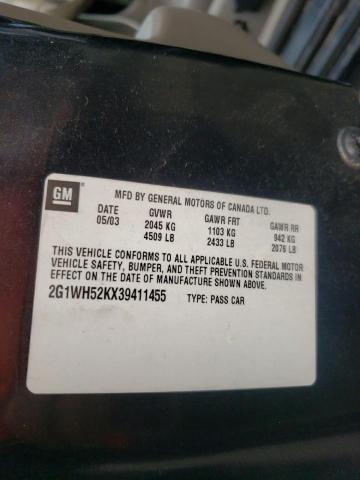 Photo 10 from auction – 2003 CHEVROLET IMPALA LS with VIN 2G1WH52KX39411455